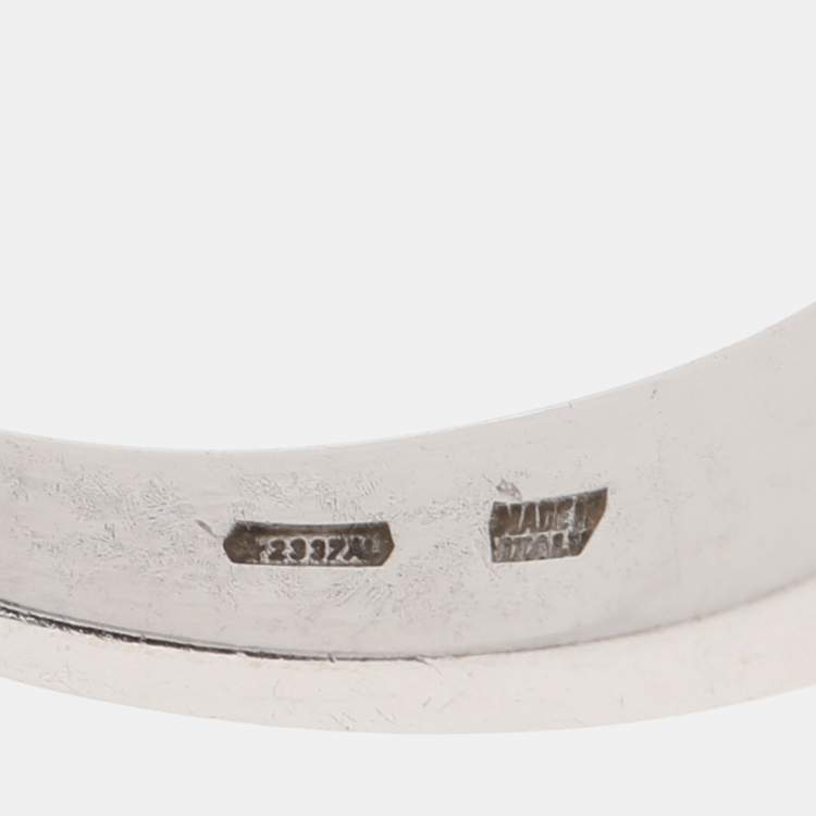 Pre Owned Bvlgari 18k White Gold Astrale Cerchi Ring