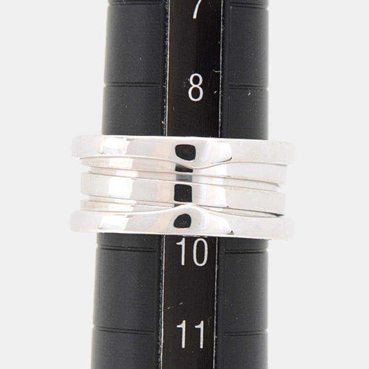 Pre Owned Bvlgari 18K White Gold B.Zero1 Band Ring EU 50