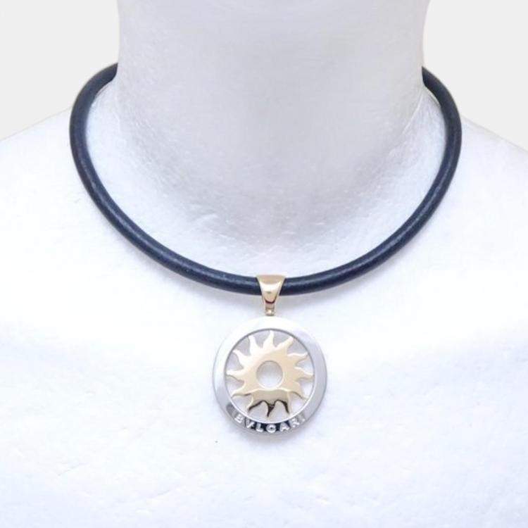 Pre Owned Bvlgari 18K Yellow Gold Tondo Sun Choker Necklace