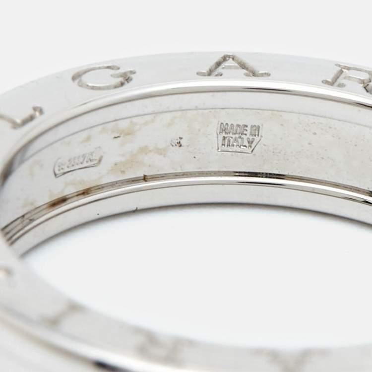 مملوكة مسبقًا Bvlgari B.Zero1 18k White Gold 1-Band Ring Size 54