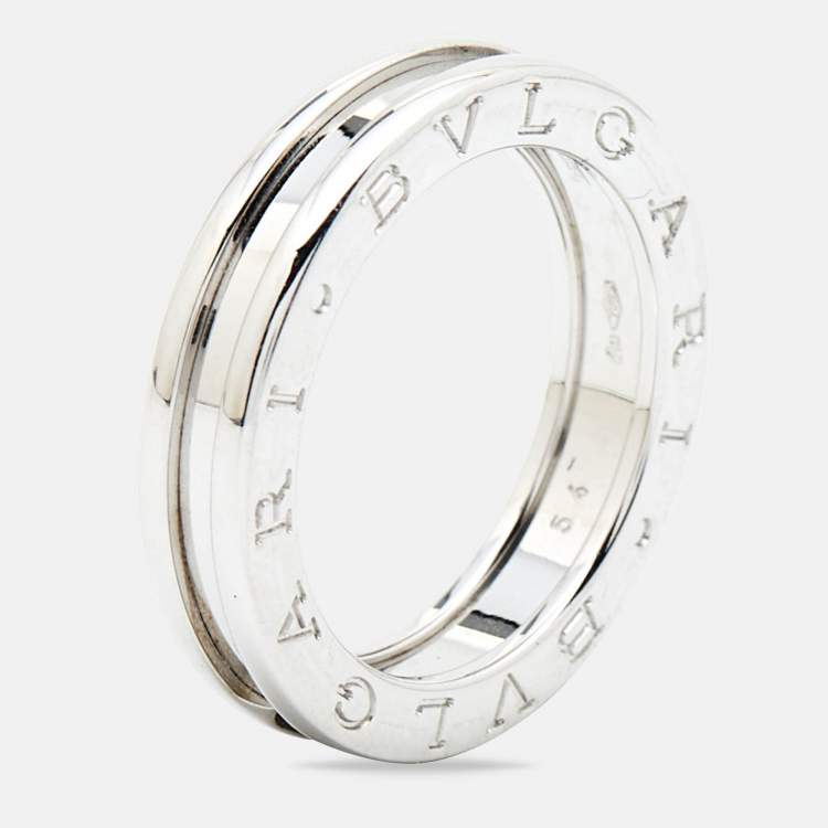 مملوكة مسبقًا Bvlgari B.Zero1 18k White Gold 1-Band Ring Size 54