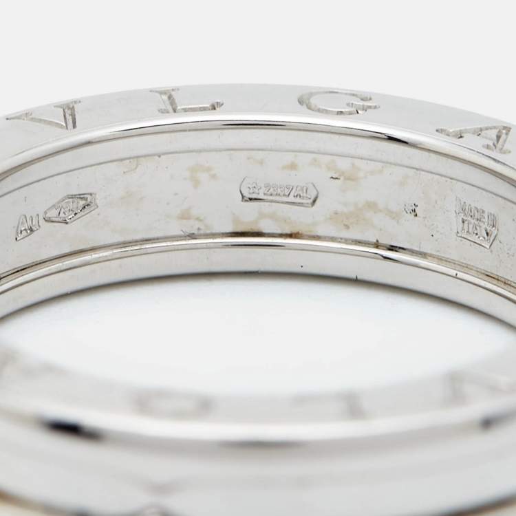 مملوكة مسبقًا Bvlgari B.Zero1 18k White Gold 1-Band Ring Size 54