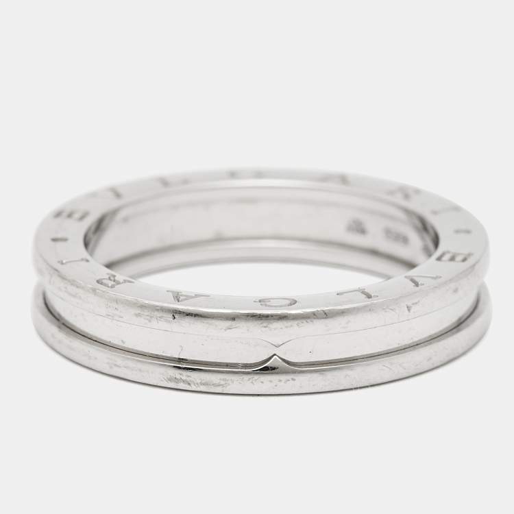 Pre Owned Bvlgari B.Zero1 1-Band 18k White Gold Ring Size 61