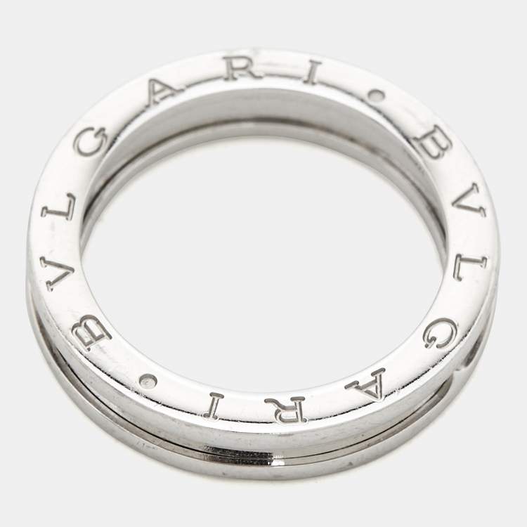 Pre Owned Bvlgari B.Zero1 1-Band 18k White Gold Ring Size 61
