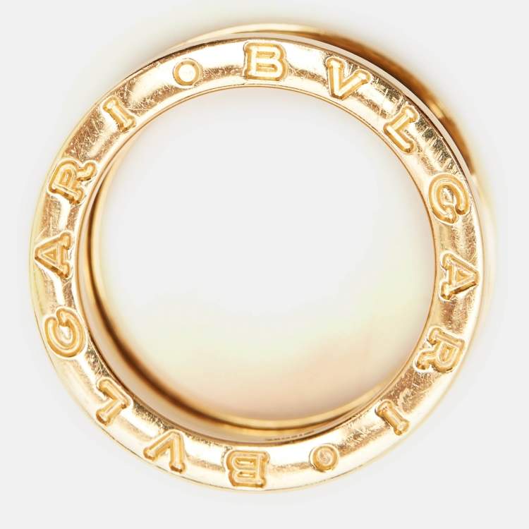 Pre Owned Bvlgari B.zero1 4 Band 18k Yellow Gold Ring Size 52
