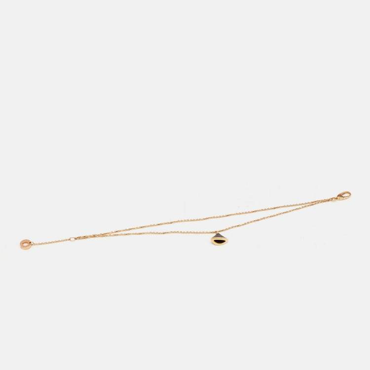 مملوكة مسبقًا Bvlgari Divas' Dream Onyx 18k Rose Gold Bracelet M/L
