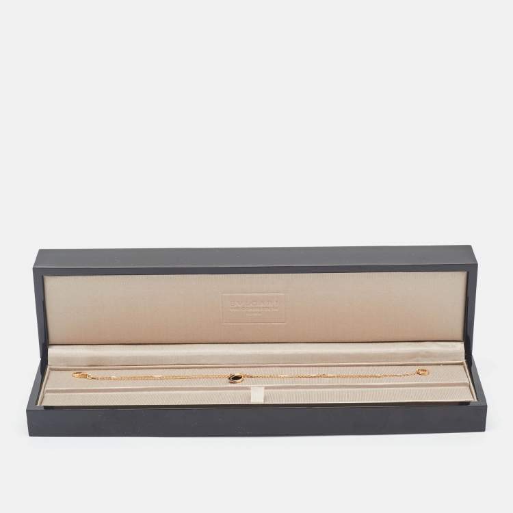 Pre Owned Bvlgari Divas' Dream Onyx 18k Rose Gold Bracelet M/L