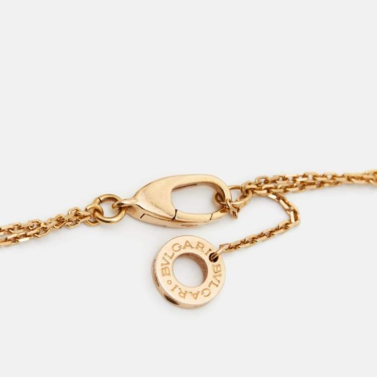 Pre Owned Bvlgari Divas' Dream Onyx 18k Rose Gold Bracelet M/L