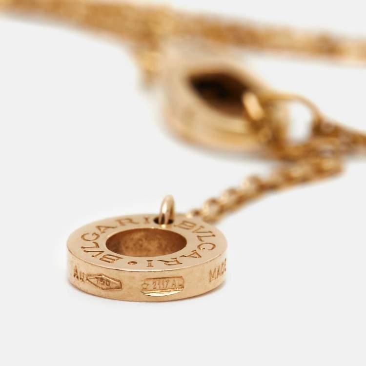 Pre Owned Bvlgari Divas' Dream Onyx 18k Rose Gold Bracelet M/L