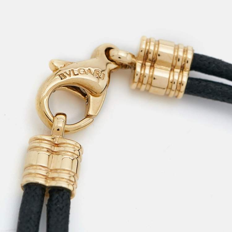 Pre Owned Bvlgari Bvlgari Circle 18k Yellow Gold Cord Bracelet