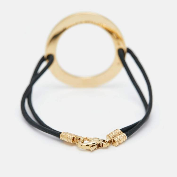 Pre Owned Bvlgari Bvlgari Circle 18k Yellow Gold Cord Bracelet