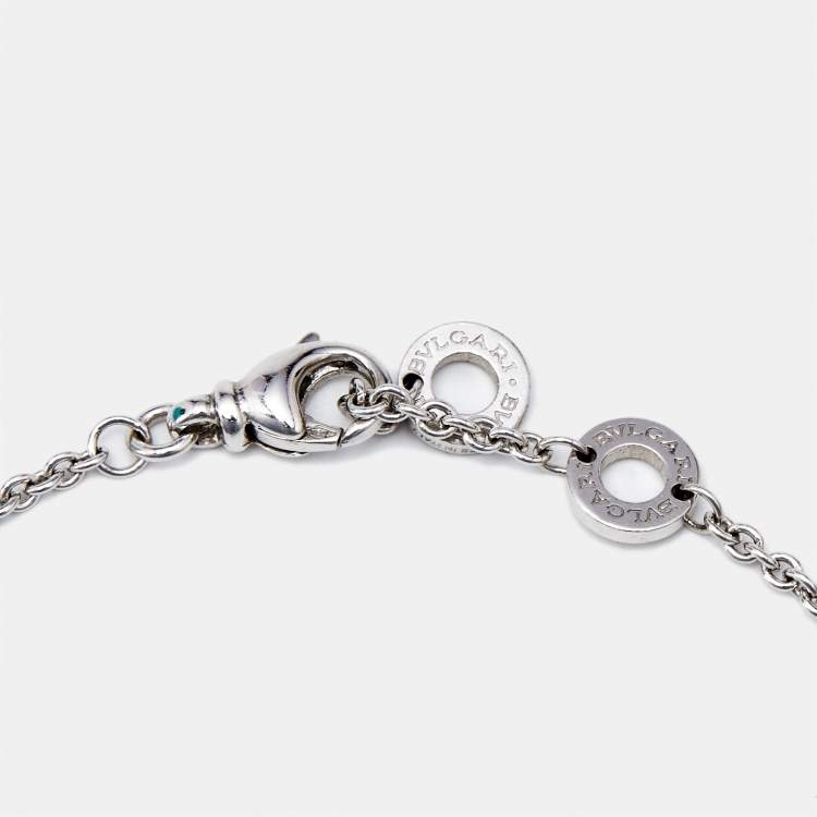 Pre Owned Bvlgari B.Zero1 Diamonds 18k White Gold Bracelet ML