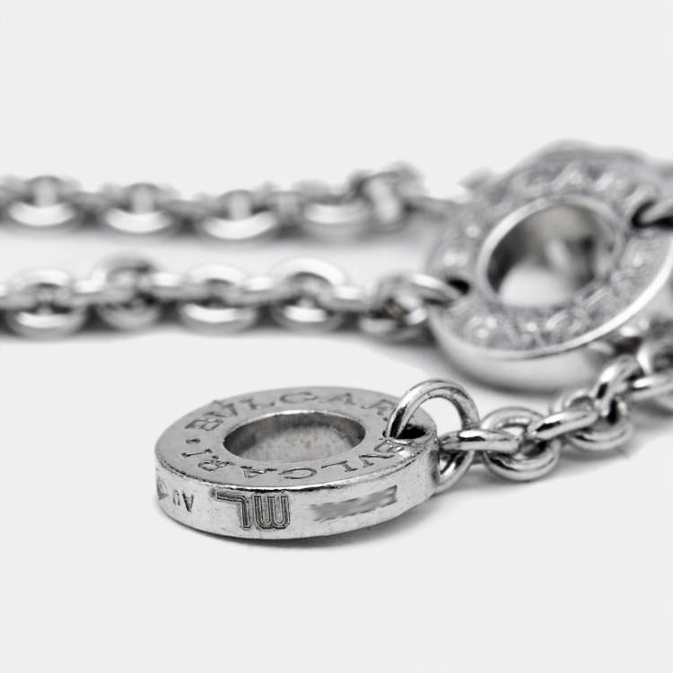 Pre Owned Bvlgari B.Zero1 Diamonds 18k White Gold Bracelet ML