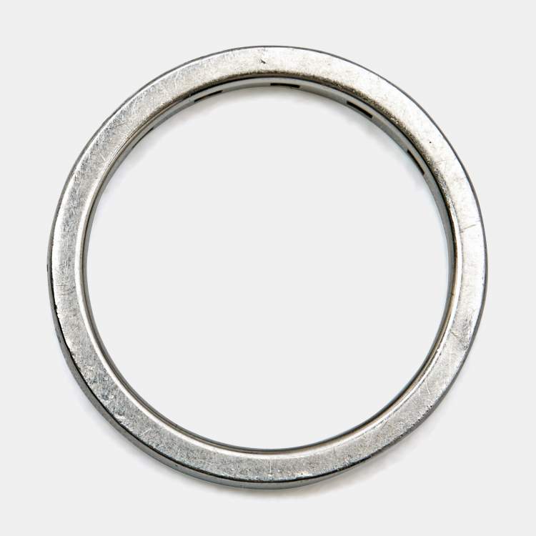 Pre Owned Bvlgari MarryMe Diamonds Platinum Wedding Band Ring Size 55