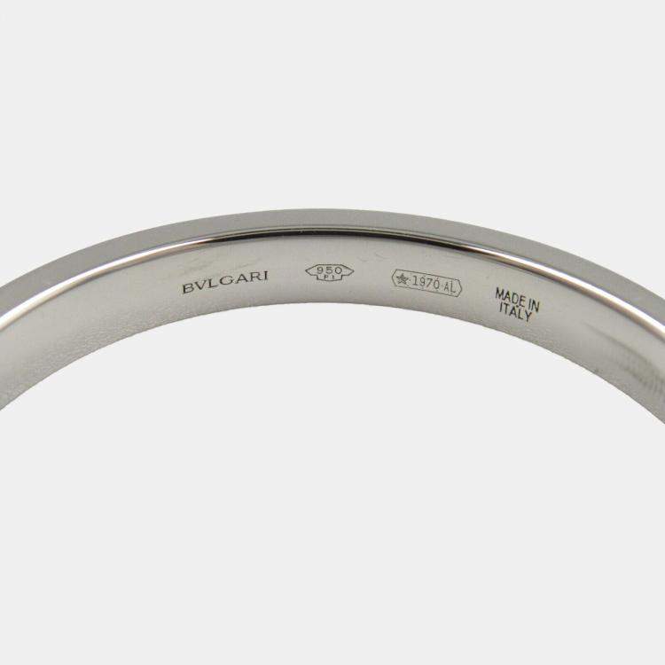 Pre Owned Bvlgari Platinum Fedi Band Ring EU 60