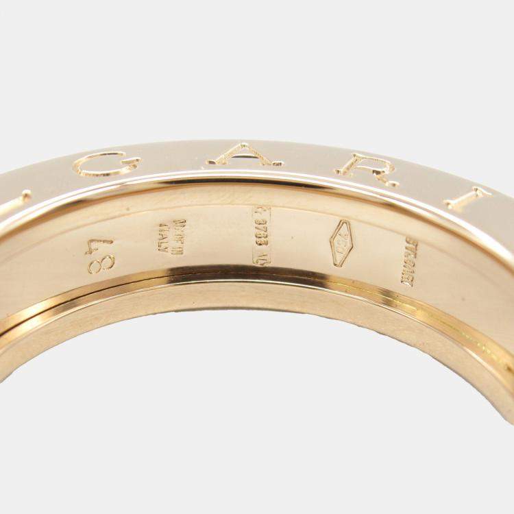 Pre Owned Bvlgari 18K Rose Gold B.Zero1 Band Ring EU 48