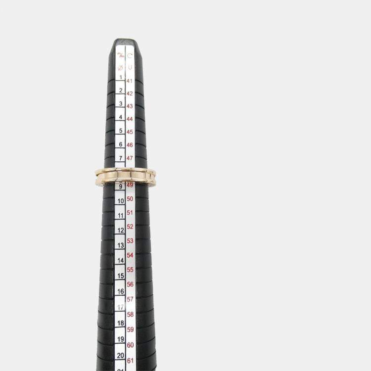 Pre Owned Bvlgari 18K Rose Gold B.Zero1 Band Ring EU 48