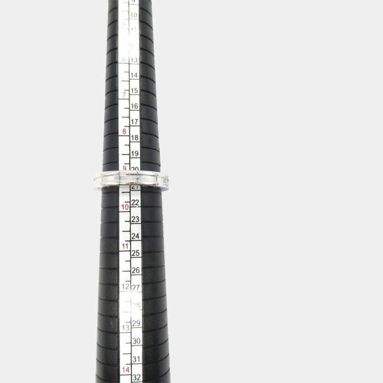 Pre Owned Bvlgari 18K White Gold B.Zero1 Band Ring EU 60