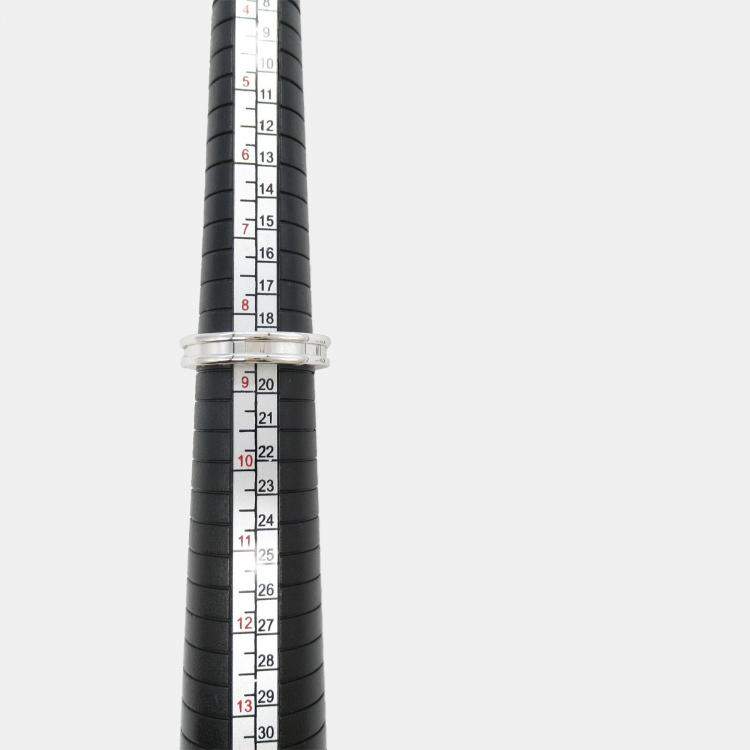 Pre Owned Bvlgari 18K White Gold B.Zero1 Band Ring EU 58