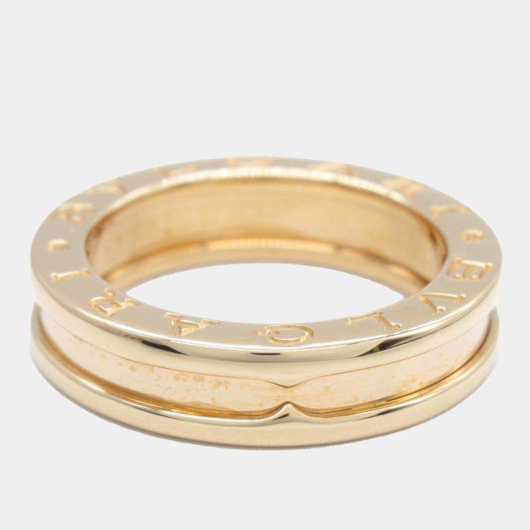 Pre Owned Bvlgari 18K Rose Gold B.Zero1 Band Ring EU 49