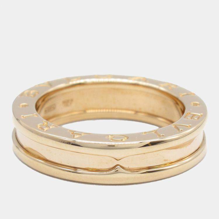 Pre Owned Bvlgari 18K Rose Gold B.Zero1 Band Ring EU 49