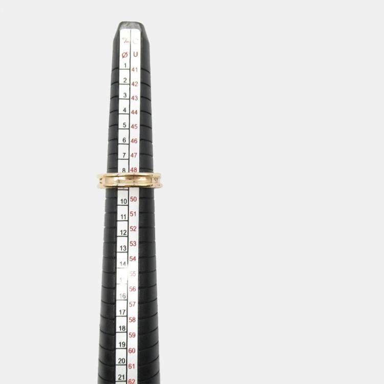 Pre Owned Bvlgari 18K Rose Gold B.Zero1 Band Ring EU 49