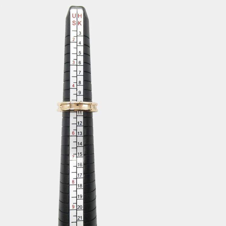 Pre Owned Bvlgari 18K Rose Gold B.Zero1 Band Ring EU 49