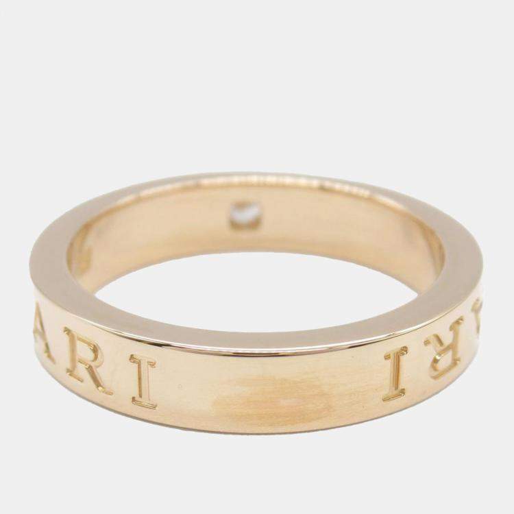Pre Owned Bvlgari 18K Rose Gold, Diamond Bvlgari Bvlgari Ring EU 54