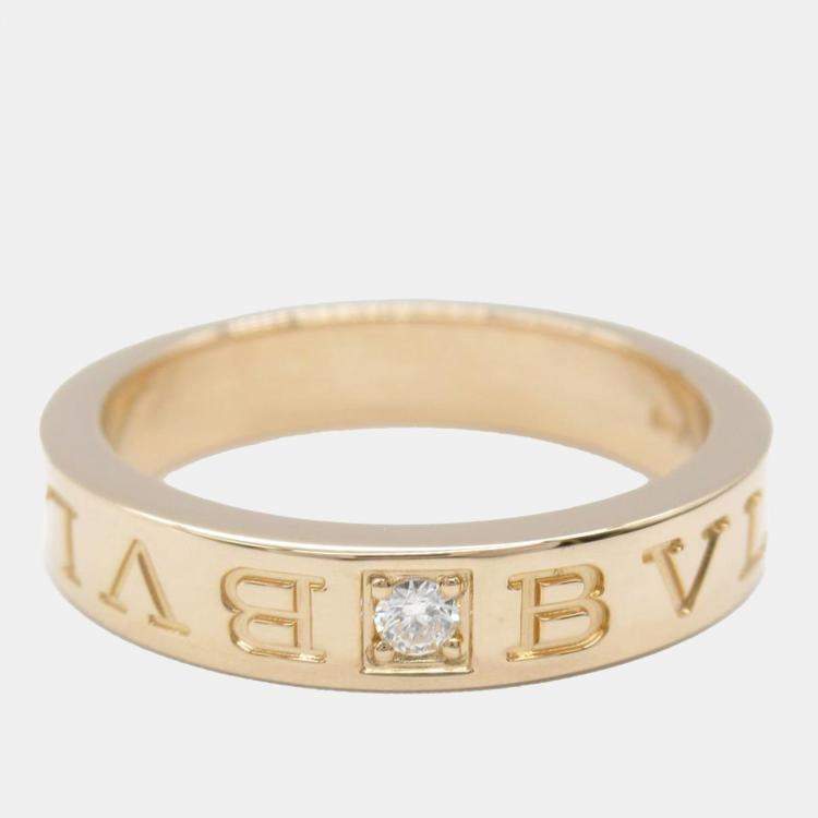 Pre Owned Bvlgari 18K Rose Gold, Diamond Bvlgari Bvlgari Ring EU 54