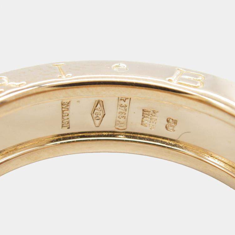 Pre Owned Bvlgari 18K Rose Gold B.Zero1 Band Ring EU 50