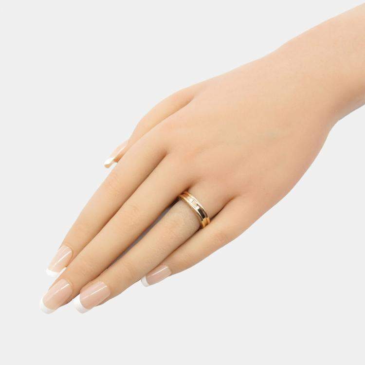 Pre Owned Bvlgari 18K Rose Gold B.Zero1 Band Ring EU 50