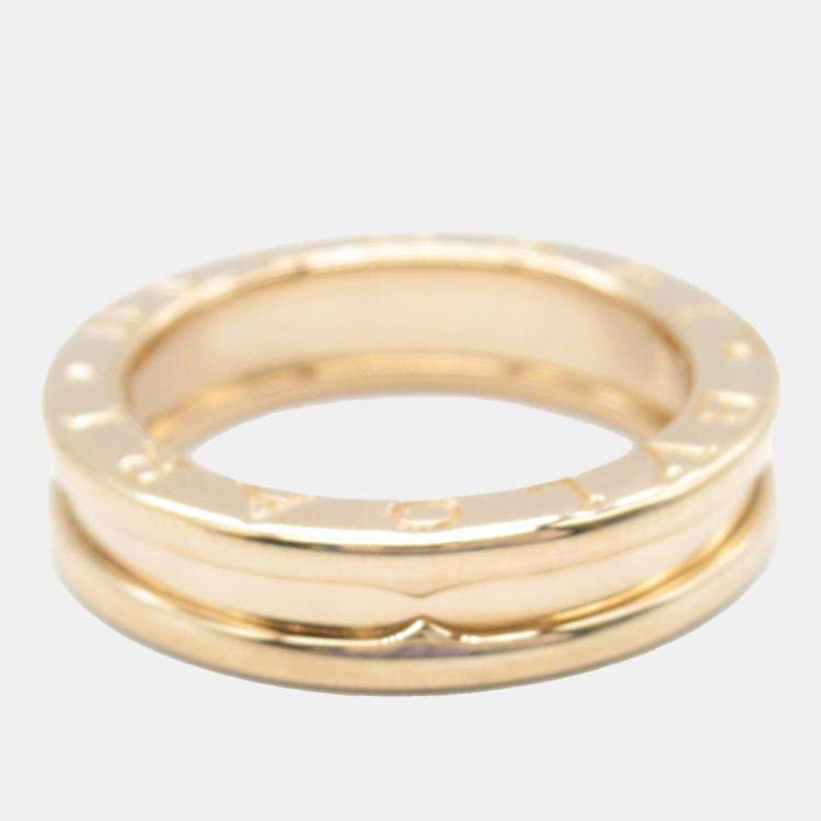 Pre Owned Bvlgari 18K Rose Gold B.Zero1 Band Ring EU 50