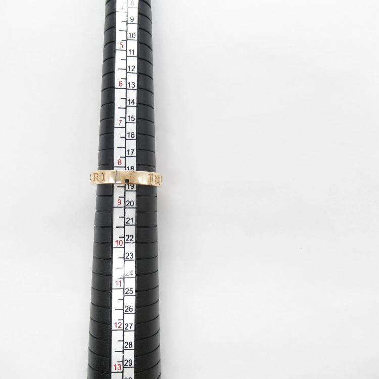 Pre Owned Bvlgari 18K Rose Gold, Diamond Bvlgari Bvlgari Band Ring EU 57