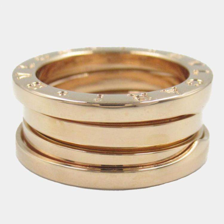 Pre Owned Bvlgari 18K Rose Gold B.Zero1 Band Ring EU 48