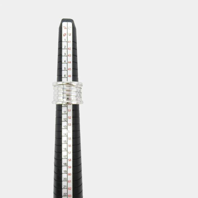 Pre Owned Bvlgari 18K White Gold B.Zero1 Band Ring EU 50