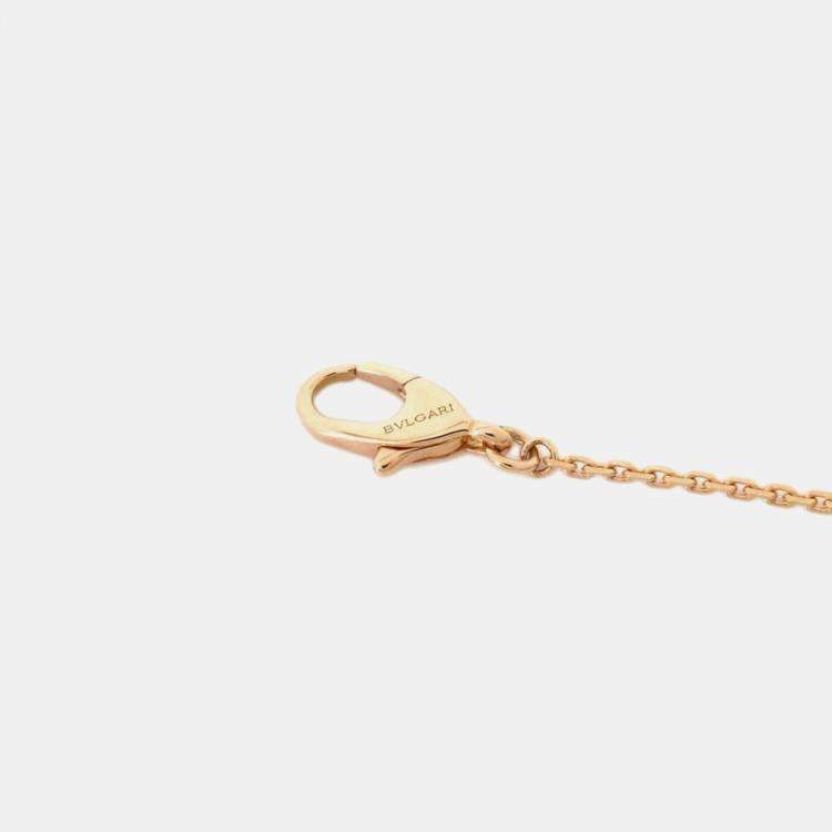 Pre Owned Bvlgari 18K Rose Gold, Diamond Fiorever Necklace