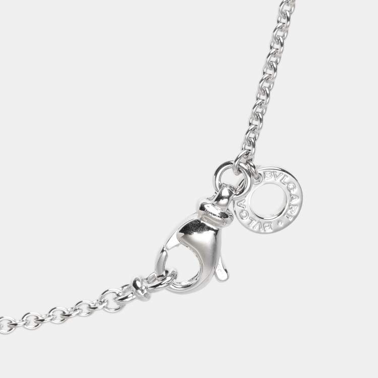 Pre Owned Bvlgari B.Zero1 18k White Gold Pendant Necklace