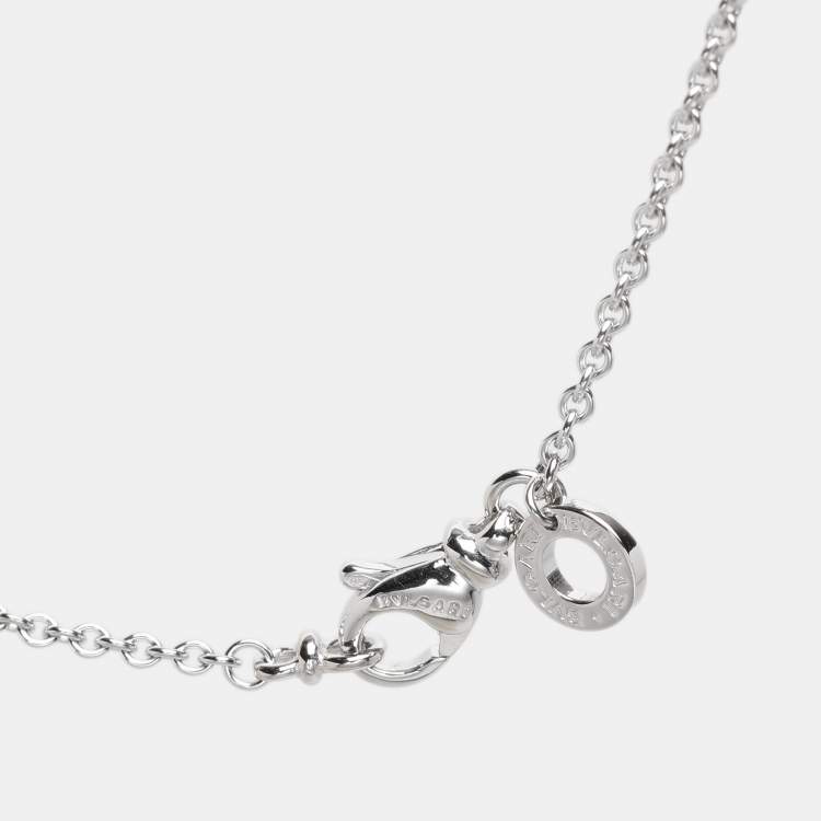Pre Owned Bvlgari B.Zero1 18k White Gold Pendant Necklace