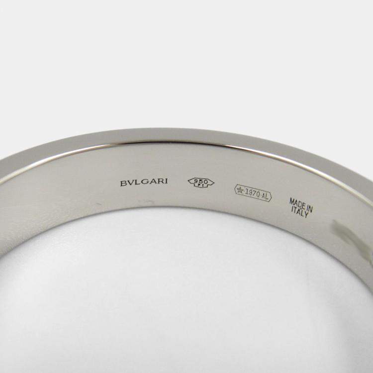 Pre Owned Bvlgari Platinum Marryme Band Ring EU 61