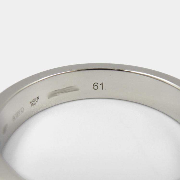 Pre Owned Bvlgari Platinum Marryme Band Ring EU 61