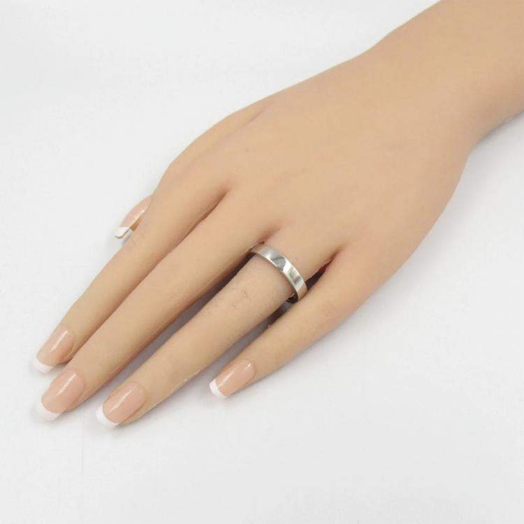 Pre Owned Bvlgari Platinum Marryme Band Ring EU 61