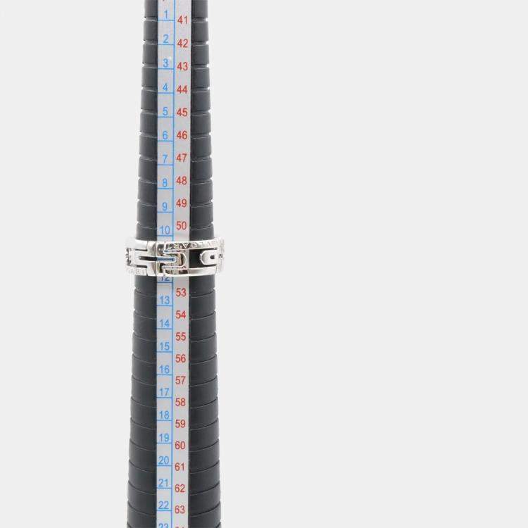 Pre Owned Bvlgari Parentesi 18K White Gold Band Ring EU 53