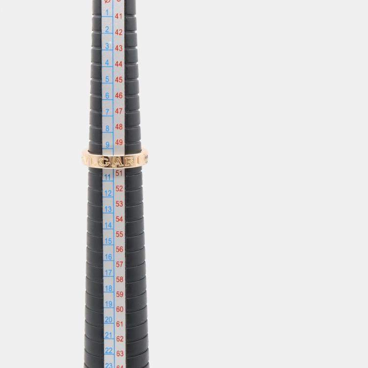Pre Owned Bvlgari B.Zero1 18K Rose Gold and Diamond B.Zero1 Band Ring EU 50