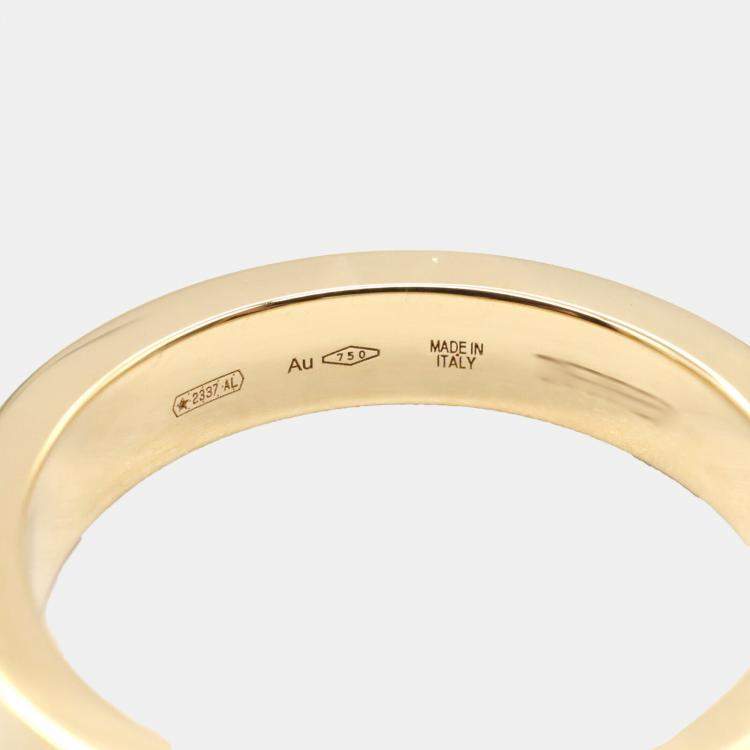 Pre Owned Bvlgari B.Zero1 18K Rose Gold and Diamond B.Zero1 Band Ring EU 53
