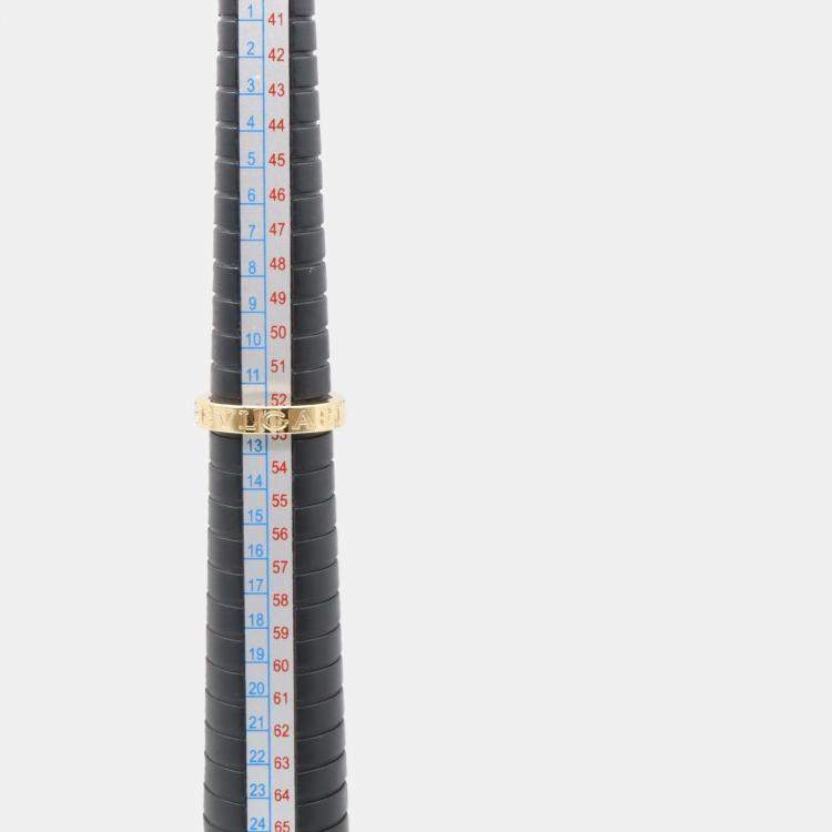 Pre Owned Bvlgari B.Zero1 18K Rose Gold and Diamond B.Zero1 Band Ring EU 53