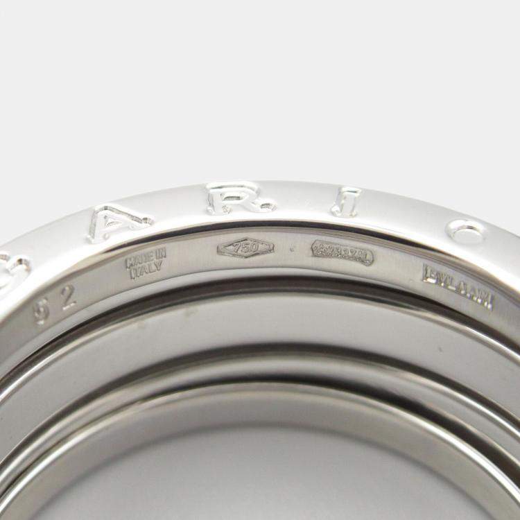 Pre Owned Bvlgari 18K White Gold B-Zero1 Ring EU 52