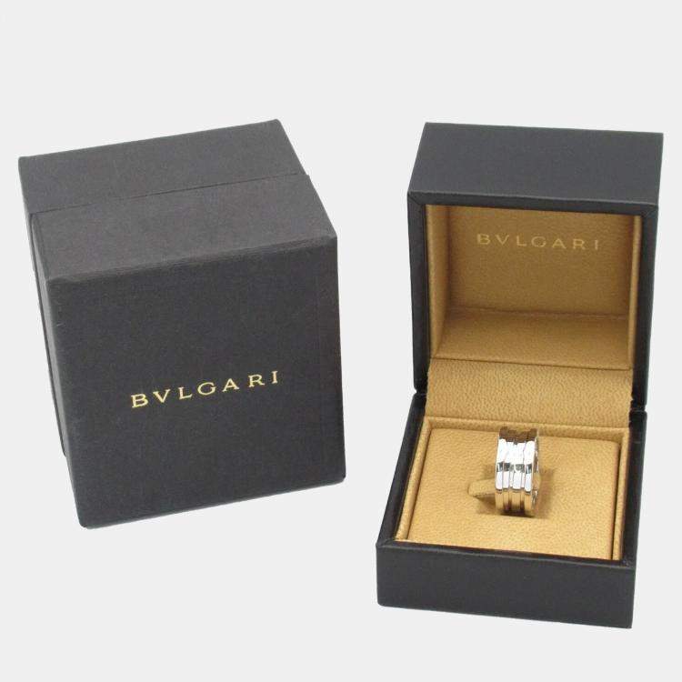Pre Owned Bvlgari 18K White Gold B-Zero1 Ring EU 52