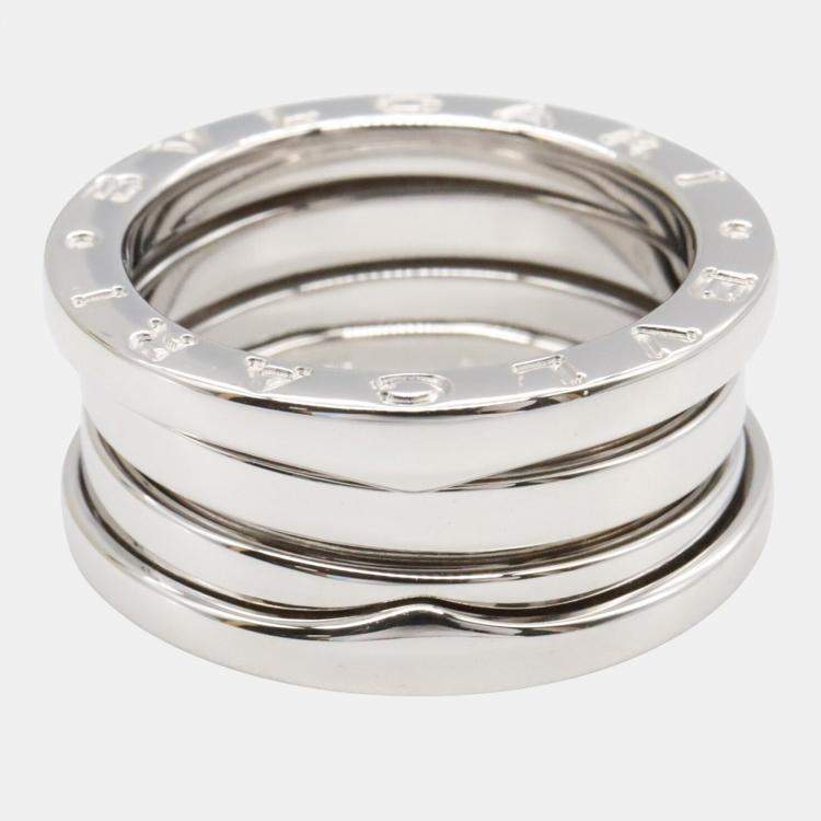 Pre Owned Bvlgari 18K White Gold B-Zero1 Ring EU 50