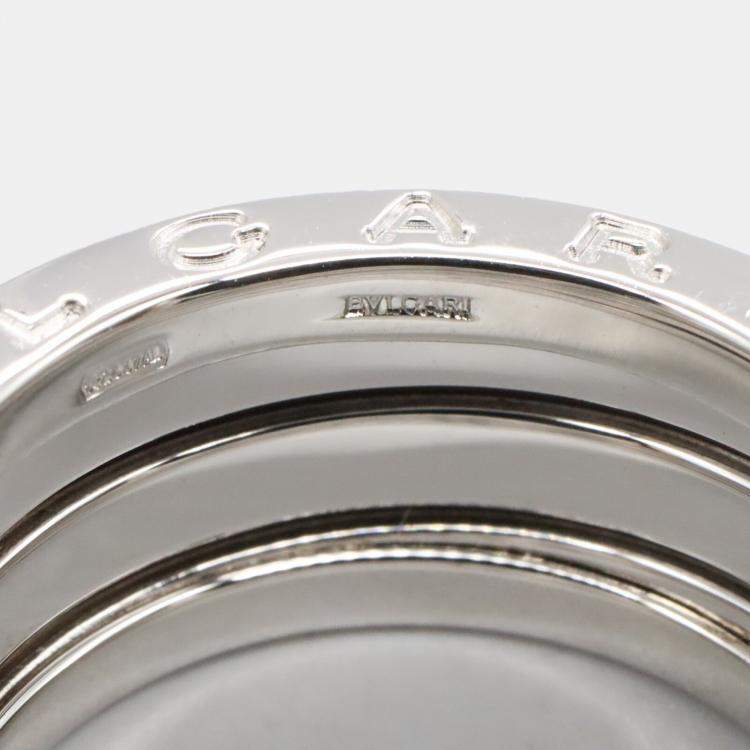 Pre Owned Bvlgari 18K White Gold B-Zero1 Ring EU 50