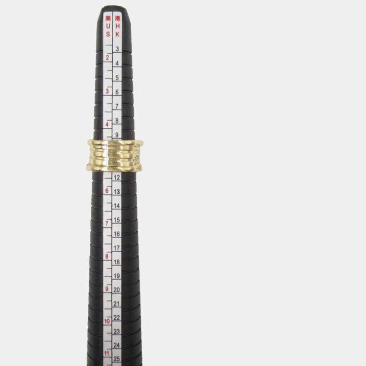 Pre Owned Bvlgari B.Zero1 18K Yellow Gold Band Ring EU 50